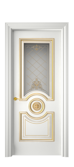 Багет 18 ДО | Белая эмаль патина золото