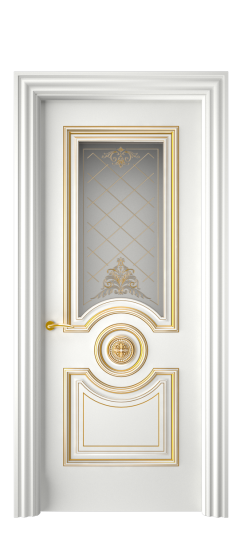 Багет 18 ДО | Белая эмаль патина золото