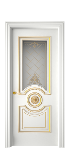 Багет 18 ДО | Белая эмаль патина золото