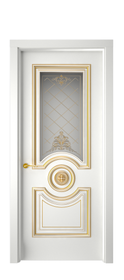 Багет 18 ДО | Белая эмаль патина золото