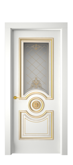 Багет 18 ДО | Белая эмаль патина золото