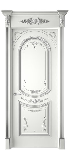 Багет 23 ДГ | Белая эмаль патина серебро