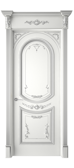 Багет 23 ДГ | Белая эмаль патина серебро