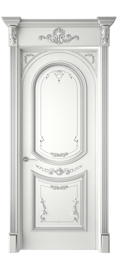 Багет 23 ДГ | Белая эмаль патина серебро