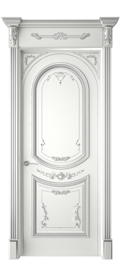 Багет 23 ДГ | Белая эмаль патина серебро