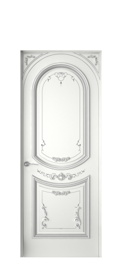 Багет 23 ДГ | Белая эмаль патина серебро