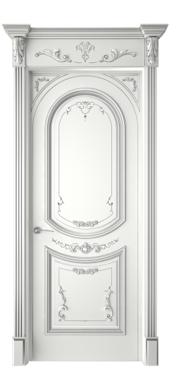 Багет 23 ДГ | Белая эмаль патина серебро