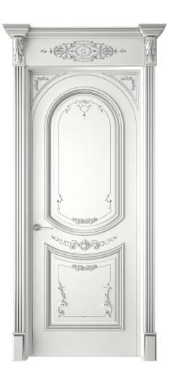 Багет 23 ДГ | Белая эмаль патина серебро