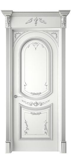 Багет 23 ДГ | Белая эмаль патина серебро