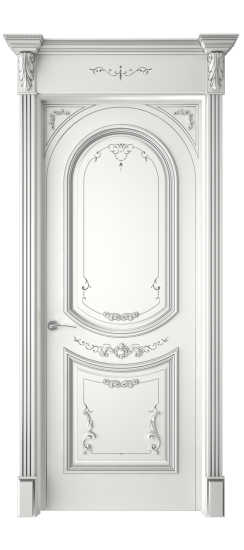 Багет 23 ДГ | Белая эмаль патина серебро