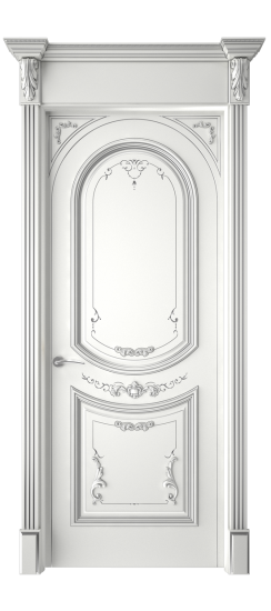 Багет 23 ДГ | Белая эмаль патина серебро