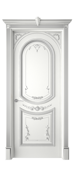 Багет 23 ДГ | Белая эмаль патина серебро