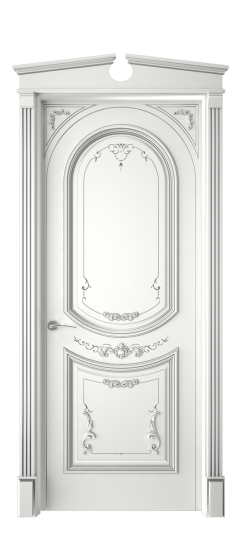 Багет 23 ДГ | Белая эмаль патина серебро