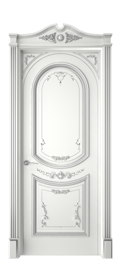 Багет 23 ДГ | Белая эмаль патина серебро