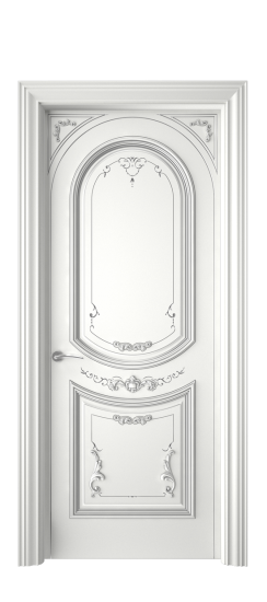 Багет 23 ДГ | Белая эмаль патина серебро