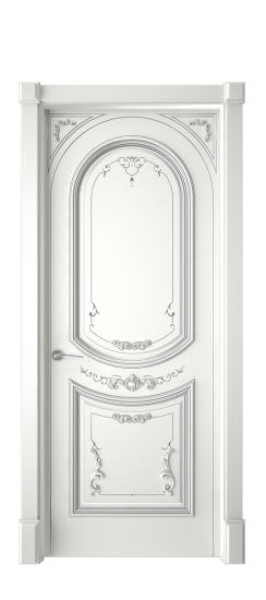 Багет 23 ДГ | Белая эмаль патина серебро