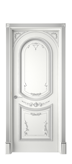 Багет 23 ДГ | Белая эмаль патина серебро