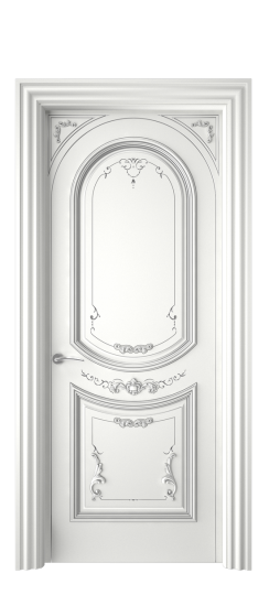 Багет 23 ДГ | Белая эмаль патина серебро