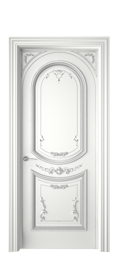 Багет 23 ДГ | Белая эмаль патина серебро