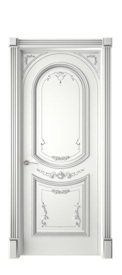 Багет 23 ДГ | Белая эмаль патина серебро