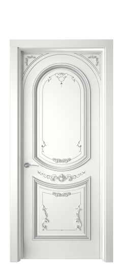 Багет 23 ДГ | Белая эмаль патина серебро