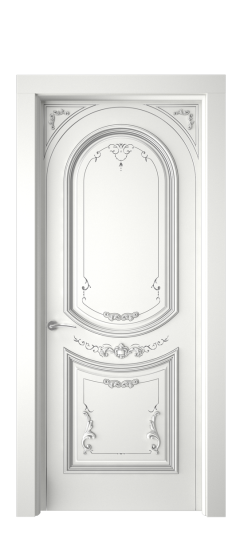 Багет 23 ДГ | Белая эмаль патина серебро