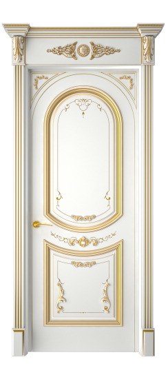 Багет 23 ДГ | Белая эмаль патина золото