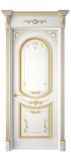 Багет 23 ДГ | Белая эмаль патина золото