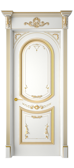 Багет 23 ДГ | Белая эмаль патина золото