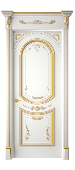 Багет 23 ДГ | Белая эмаль патина золото