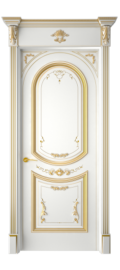 Багет 23 ДГ | Белая эмаль патина золото