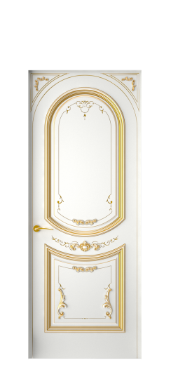 Багет 23 ДГ | Белая эмаль патина золото