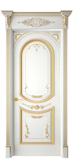 Багет 23 ДГ | Белая эмаль патина золото