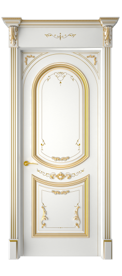 Багет 23 ДГ | Белая эмаль патина золото