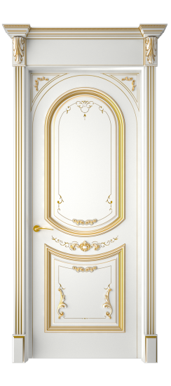 Багет 23 ДГ | Белая эмаль патина золото