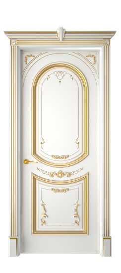 Багет 23 ДГ | Белая эмаль патина золото