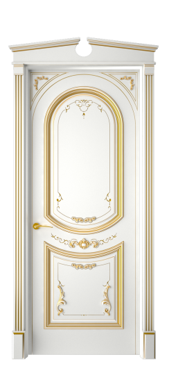 Багет 23 ДГ | Белая эмаль патина золото