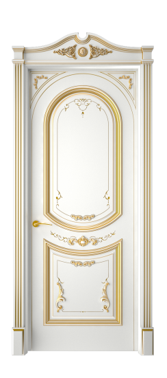 Багет 23 ДГ | Белая эмаль патина золото