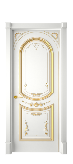 Багет 23 ДГ | Белая эмаль патина золото