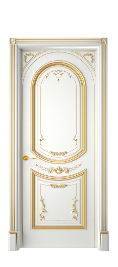 Багет 23 ДГ | Белая эмаль патина золото