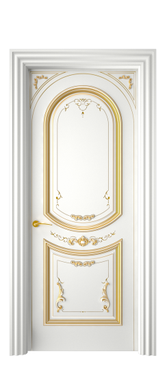 Багет 23 ДГ | Белая эмаль патина золото