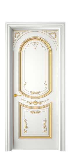 Багет 23 ДГ | Белая эмаль патина золото