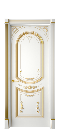 Багет 23 ДГ | Белая эмаль патина золото