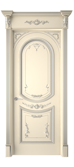 Багет 23 ДГ | Слоновая кость патина серебро