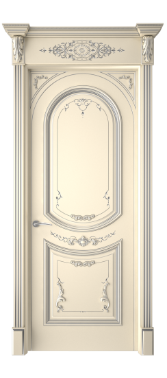 Багет 23 ДГ | Слоновая кость патина серебро