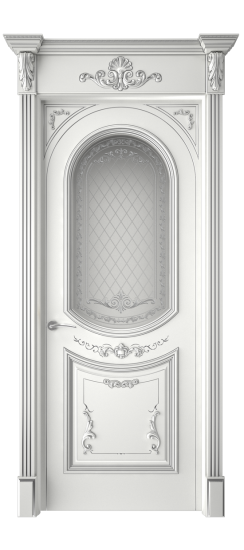 Багет 23 ДО | Белая эмаль патина серебро