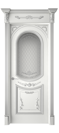 Багет 23 ДО | Белая эмаль патина серебро