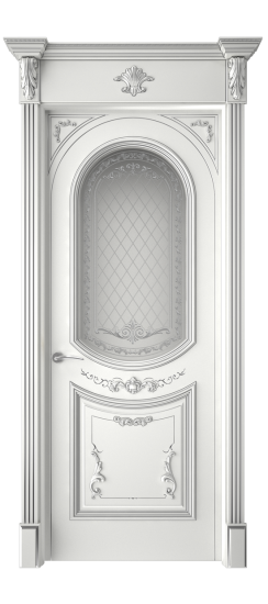 Багет 23 ДО | Белая эмаль патина серебро