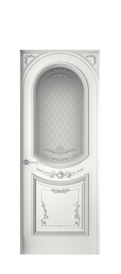 Багет 23 ДО | Белая эмаль патина серебро