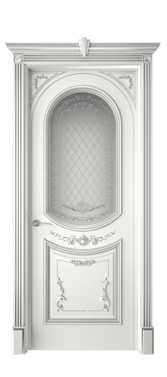 Багет 23 ДО | Белая эмаль патина серебро